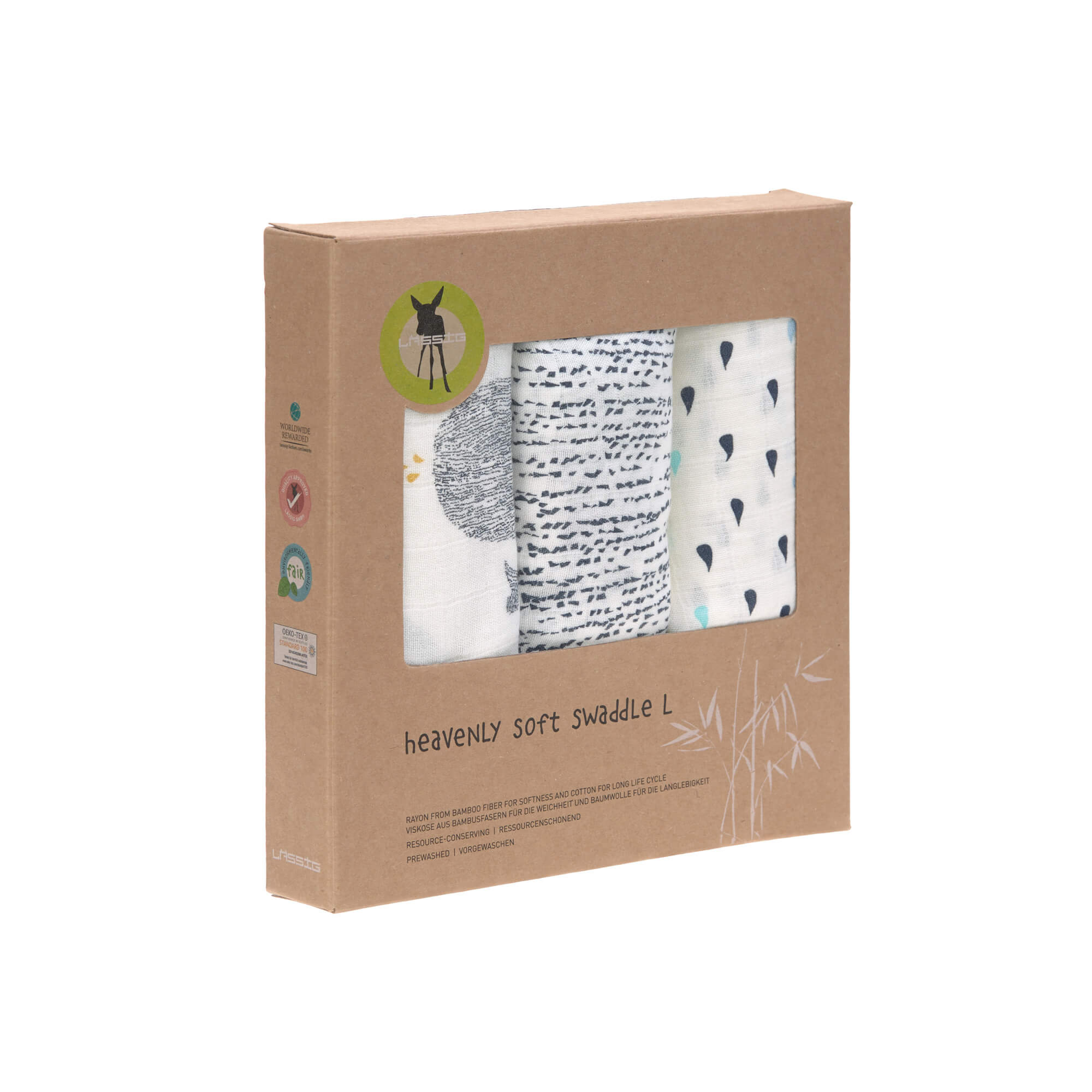 Muslin Swaddle 3er Set - Little Water Whale