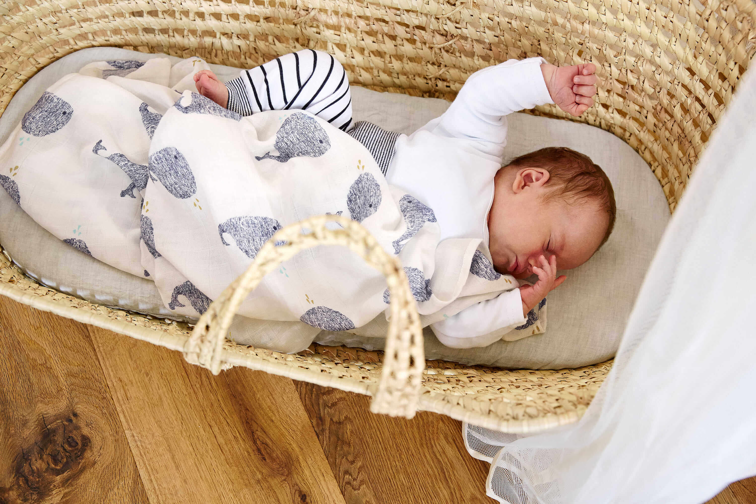 Muslin Swaddle 3er Set - Little Water Whale