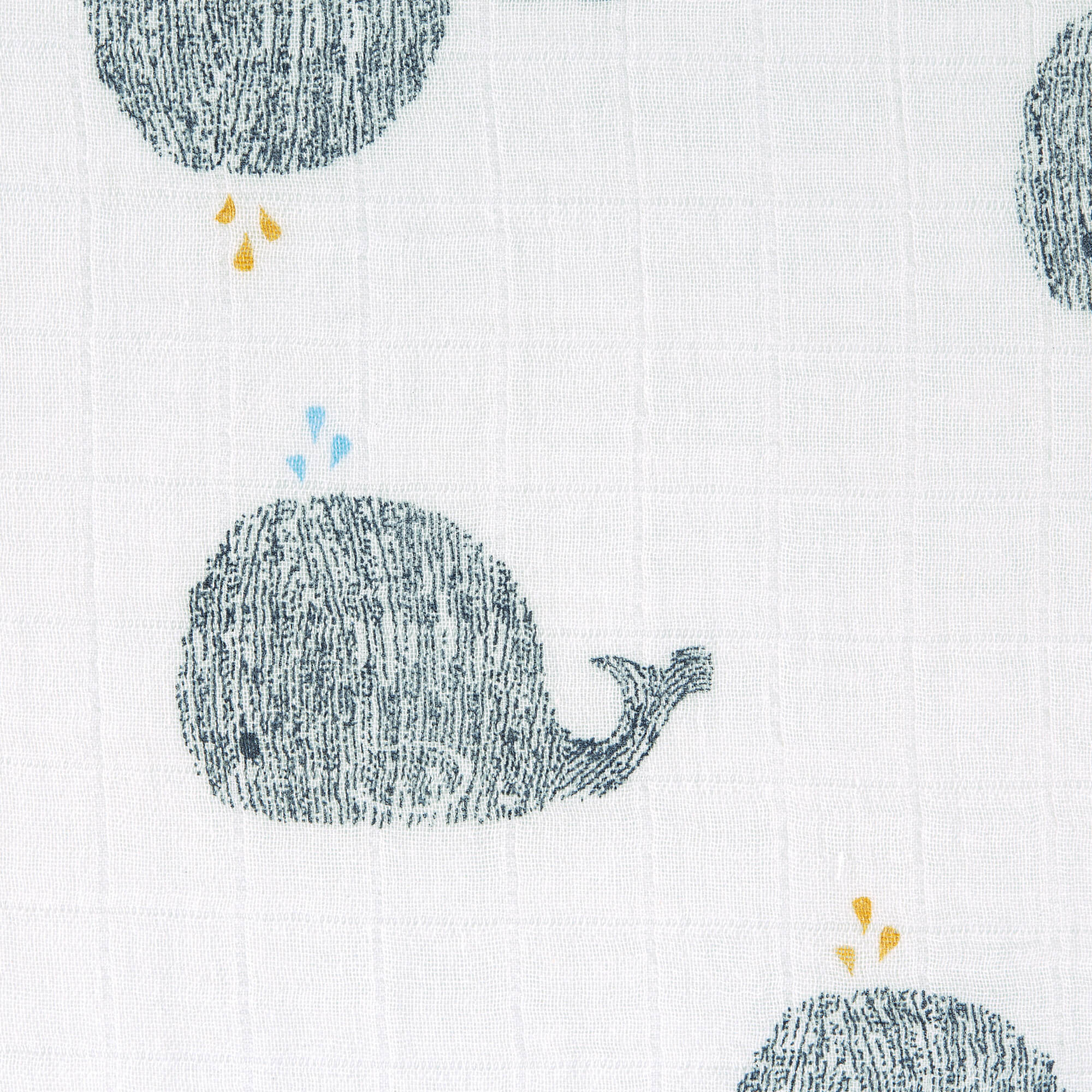 Muslin Swaddle 3er Set - Little Water Whale