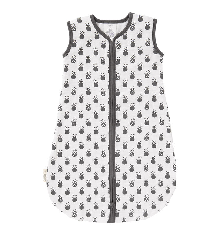 Musselin Baby Schlafsack || Ananas Schwarz-Weiß