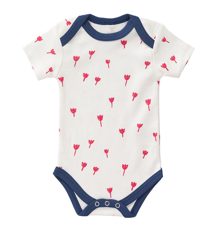 Body Kurzarm || Tulpe rot-blau