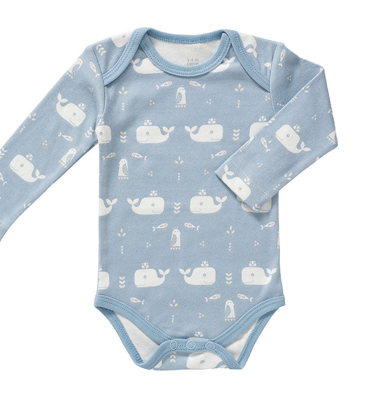 Body langarm || Wal nebelblau