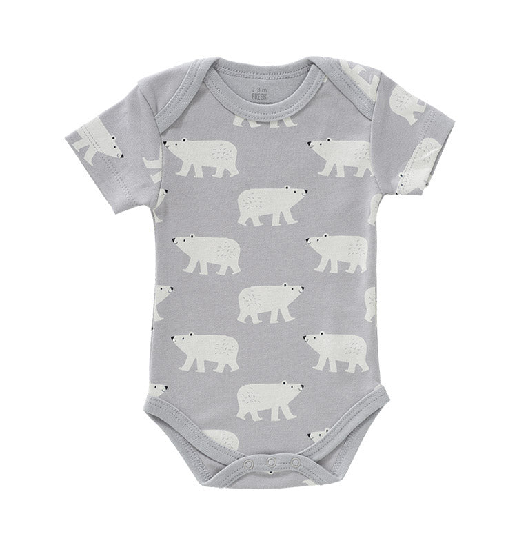 Body kurzarm || Polar Bär hellgrau