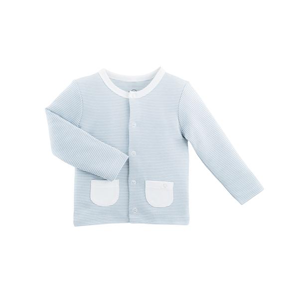 Cardigan Blue-Stripe langarm blau