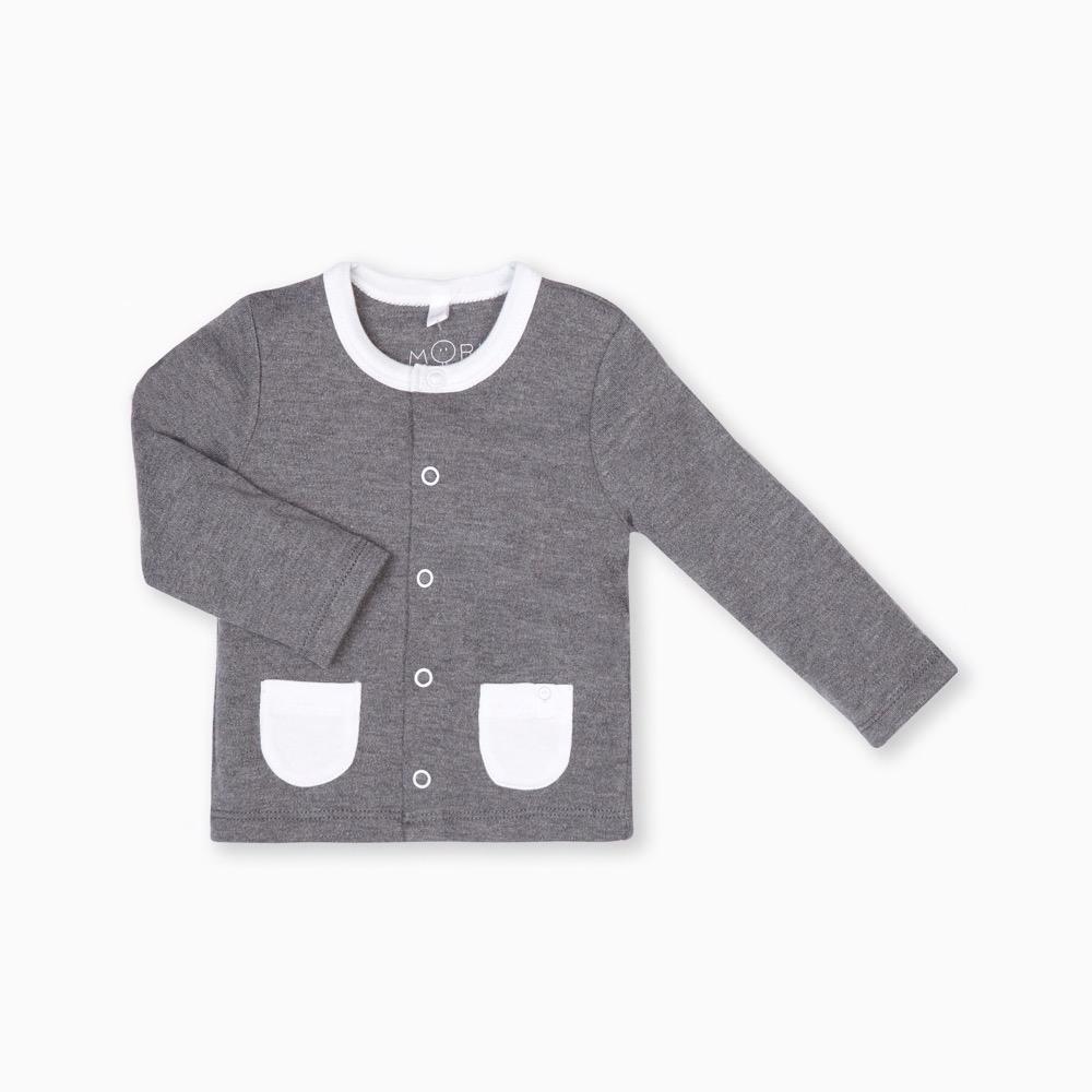 Cardigan Lunar langarm dunkelgrau