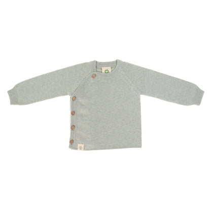 Knitted Kimono - Pullover Garden Explorer Light Aqua Grey