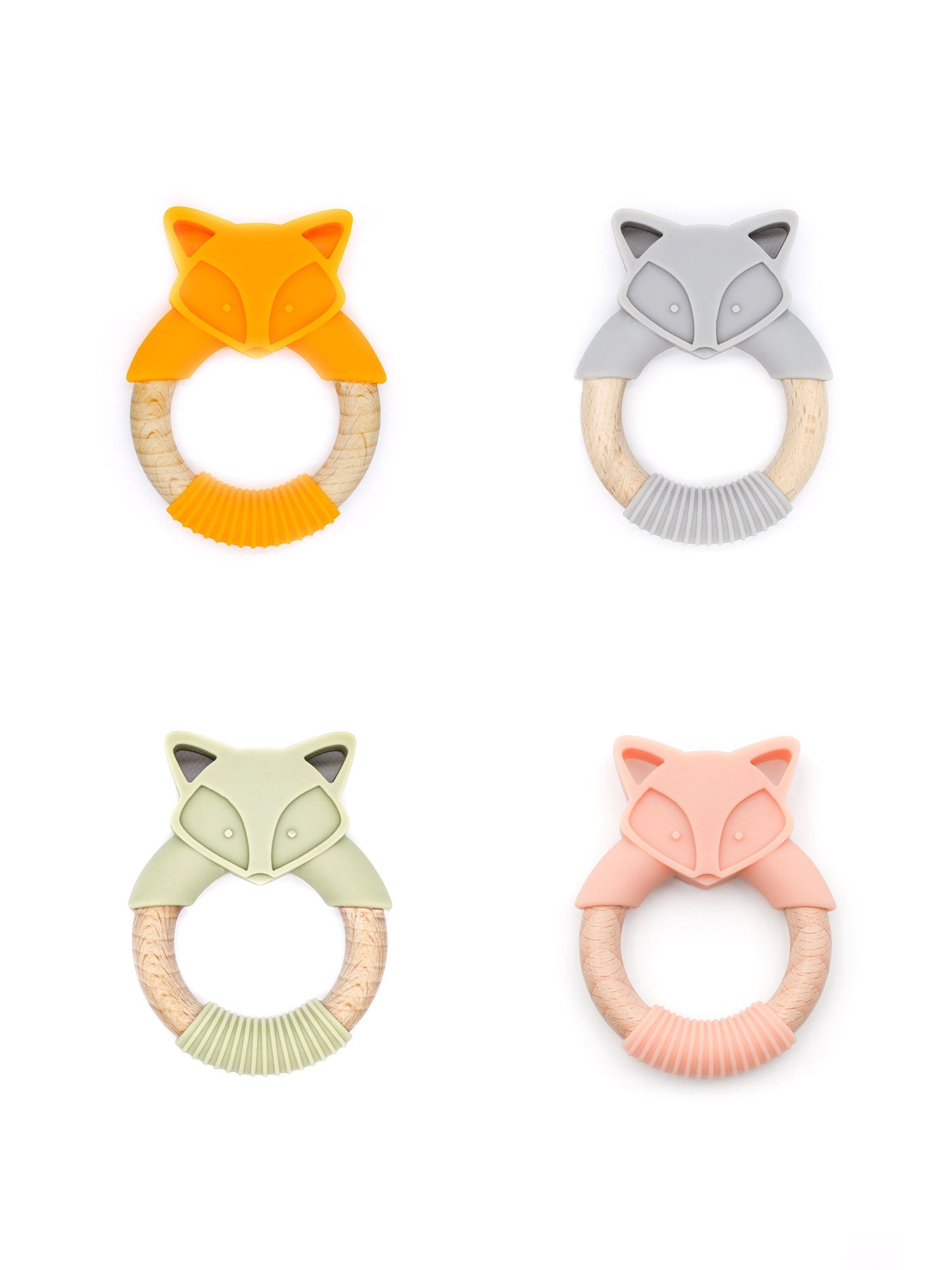 Beißring || Fux - Grey - Army Green - Orange - Pfirsich