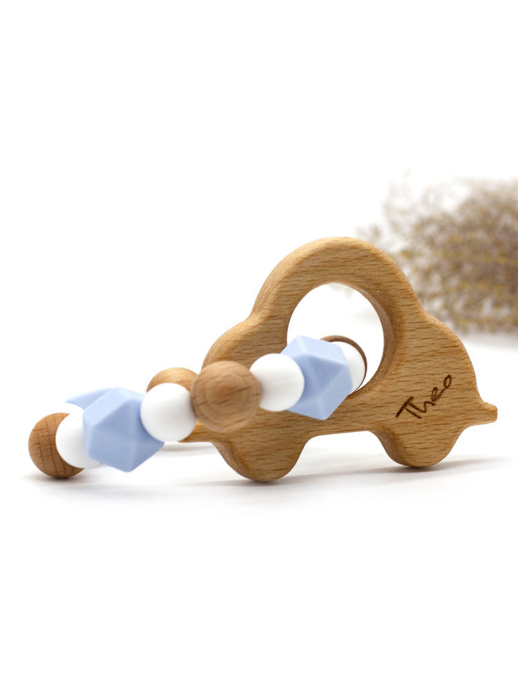 Teething ring gripper || Car Jackson pastel blue