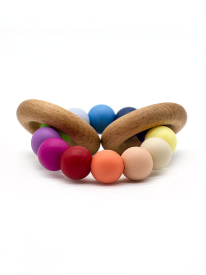 Teething ring gripper || Rainbow multicolor