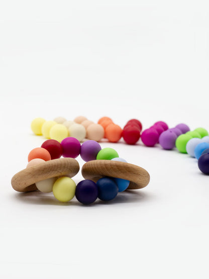Teething ring gripper || Rainbow multicolor