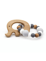 Teething ring gripper || Coco elephant mint & gray