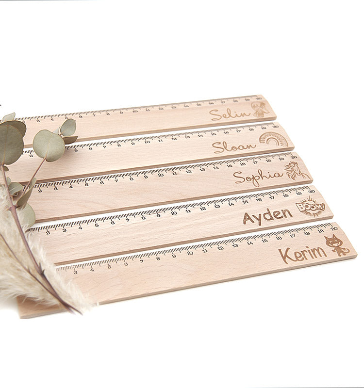 Wooden ruler - 20cm personalizable