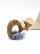 Teething ring Griffin || whale Percy mist blue
