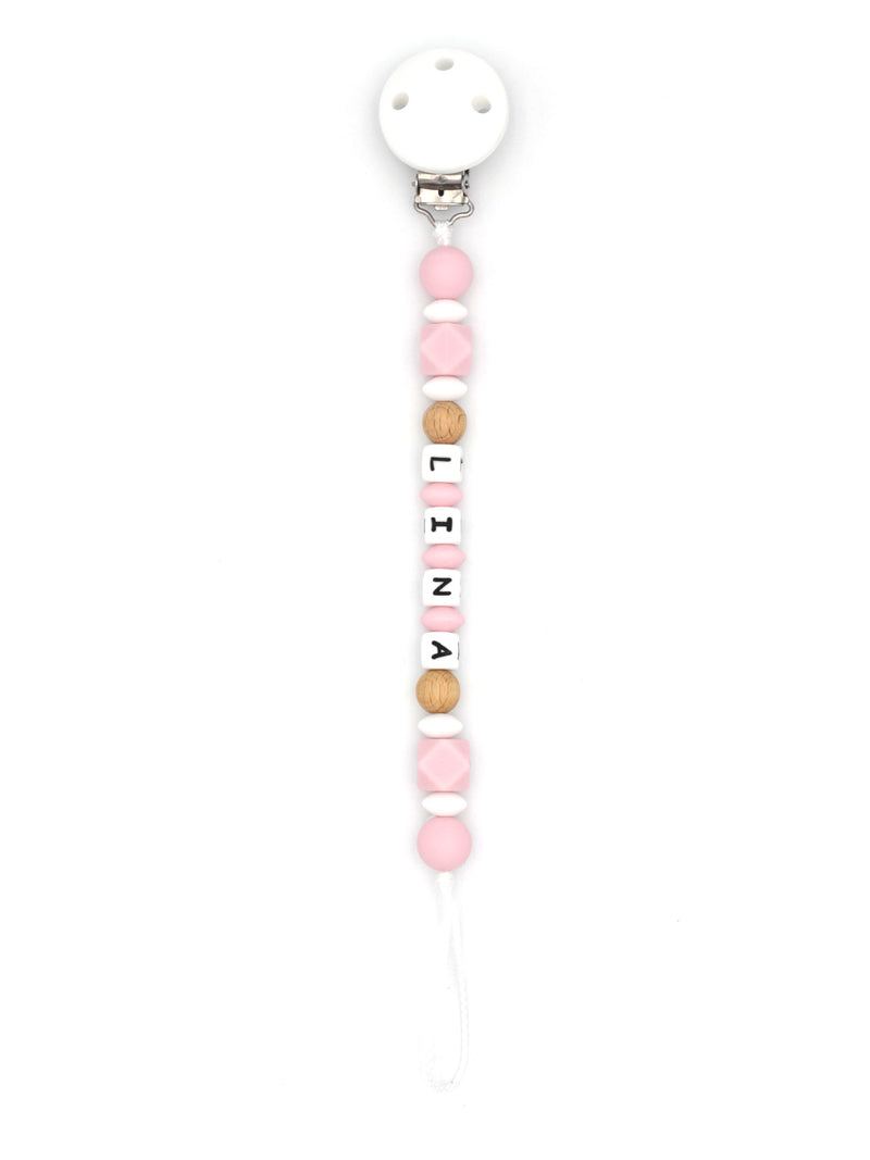 Pacifier chain with name || Rosewood