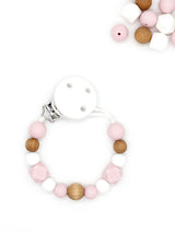 Pacifier chain || Rosewood pastel pink
