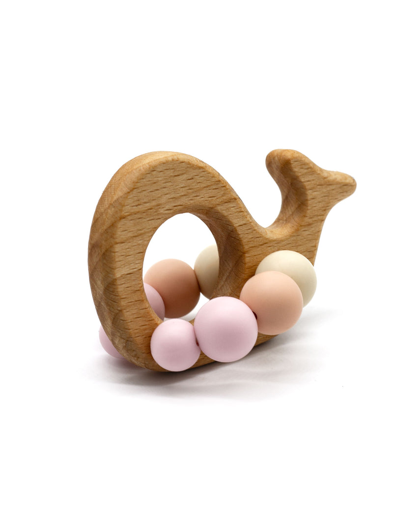 Teething ring Griffin || whale Bella pink